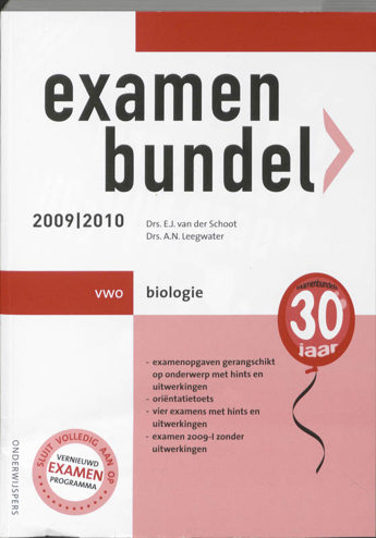 9789006075564 - Examenbundel 2009-2010 vwo biologie
