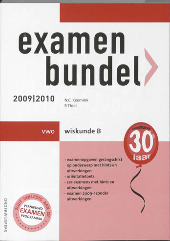 9789006075588 - Examenbundel 2009-2010 vwo wiskunde-b