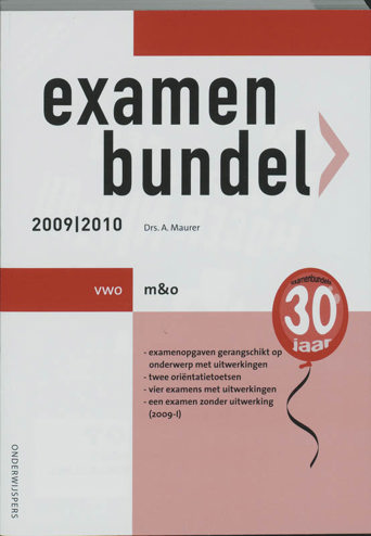 9789006075625 - Examenbundel 2009-2010 vwo m&o