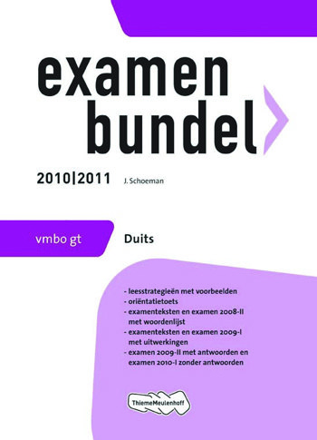 9789006075885 - Examenbundel 2010-2011 vmbo-gt duits