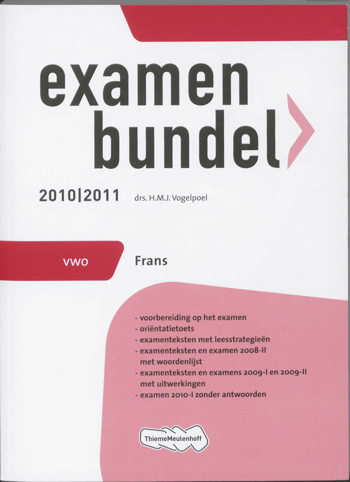 9789006076158 - Examenbundel 2010-2011 vwo frans