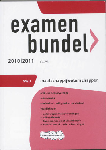 9789006076288 - Examenbundel 2010-2011 vwo maatschappijwetenschappen