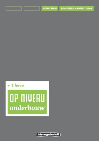 9789006109429 - Op niveau onderbouw 3h docentenhandleiding (lineair)