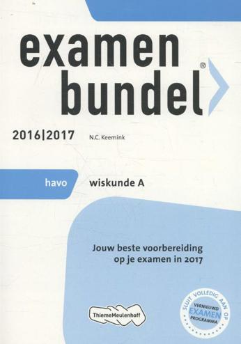 9789006629200 - Examenbundel 2016-2017 havo wiskunde-a