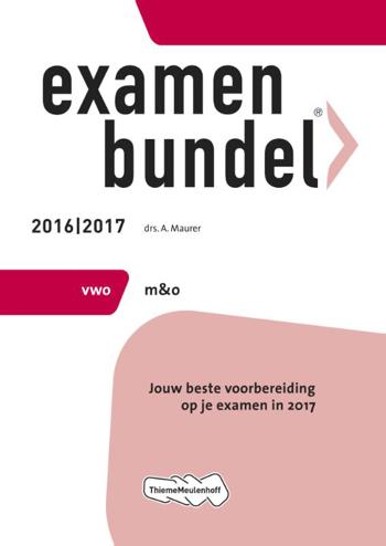 9789006629439 - Examenbundel 2016-2017 vwo m&o