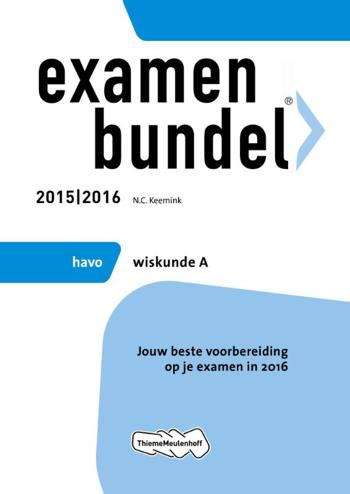 9789006636390 - Examenbundel 2015-2016 havo wiskunde-a