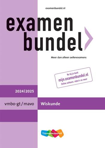 9789006650679 - Examenbundel 2024-2025 online+boek vmbo-gt/mavo wiskunde