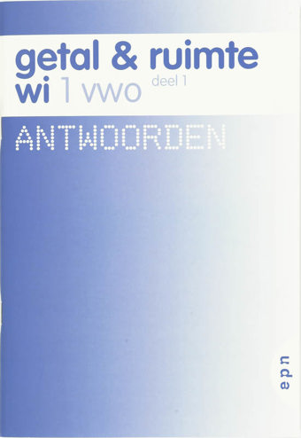 9789011101876 - Getal en ruimte (ed 2008) 1v antwoorden deel 1