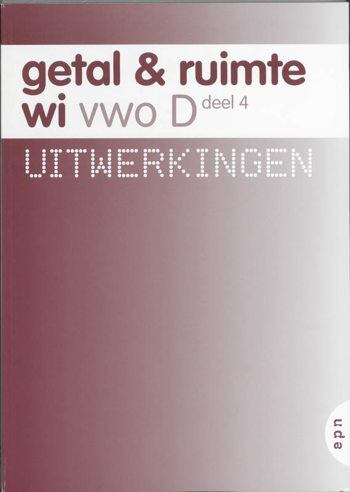 9789011103009 - Getal en ruimte wiskunde-d uitwerkingen 4v