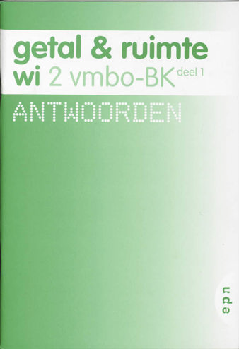 9789011103863 - Getal en ruimte (ed 2008) 2 vmbo-bk antwoorden deel 1