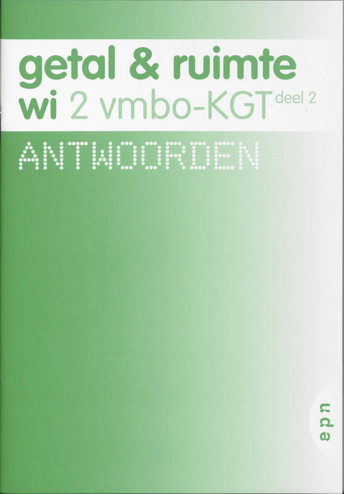 9789011104143 - Getal en ruimte (ed 2008) 2 vmbo-kgt antwoorden deel 2