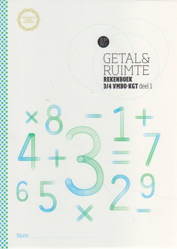 9789011755154 - Getal en ruimte 3/4 vmbo-kgt rekenboek dl 1 (+ leerlingkit)