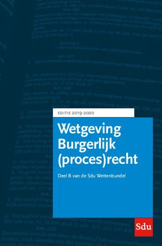 9789012404808 - Sdu Wettenbundel Burgerlijk (proces)recht. Editie 2019-2020 Ingenaaid Verzameling Nederlandse Wetgeving Deel B Studiejaar 2019-2020