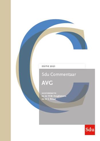 9789012407335 - Sdu Commentaar AVG. Editie 2021