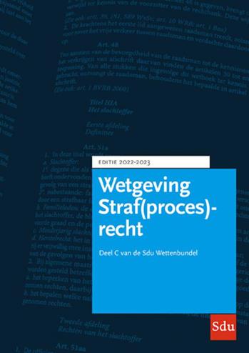 9789012408196 - Sdu Wettenbundel Straf(proces)recht. Editie 2022-2023