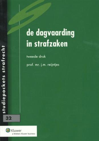 9789013083651 - De dagvaarding in strafzaken