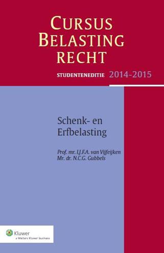 9789013124378 - Cursus belastingrecht schenk- en erfbelasting 2014-2015