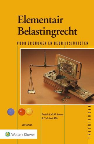 9789013128710 - Elementair belastingrecht 2015/2016 (theorieboek)