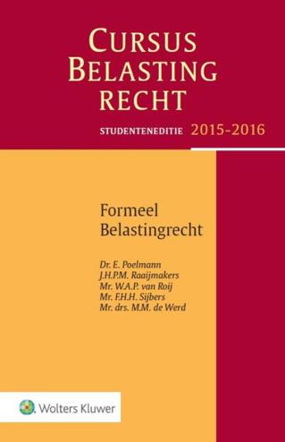 9789013129373 - Studenteneditie cursus belastingrecht FBR / 2015