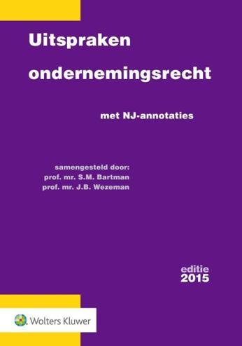 9789013129472 - Uitspraken ondernemingsrecht 2015