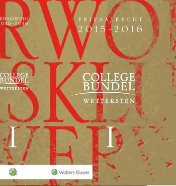 9789013130201 - Kluwer collegebundel editie 2015/2016 (2 delen)
