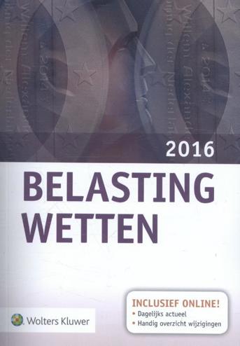 9789013131772 - Belastingwetten 2016 (pocket-editie)