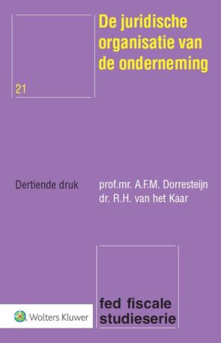 9789013133523 - De juridische organisatie van de onderneming