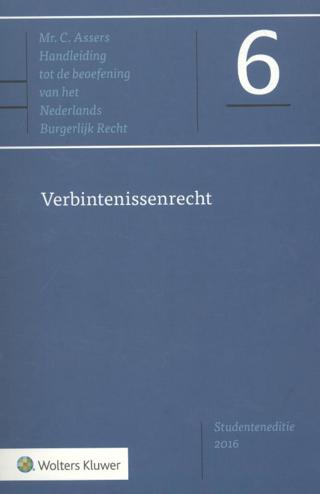 9789013135015 - Asser 6 Verbintenissenrecht Studenteneditie 2016
