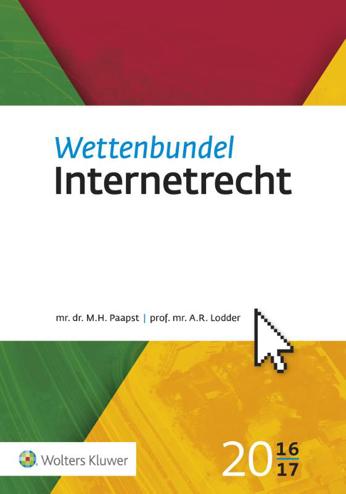 9789013138443 - Wettenbundel Internetrecht 2016-2017