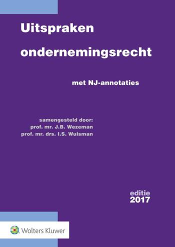 9789013141481 - Uitspraken ondernemingsrecht 2017