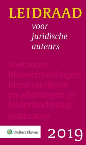 9789013151794 - Leidraad voor juridische auteurs