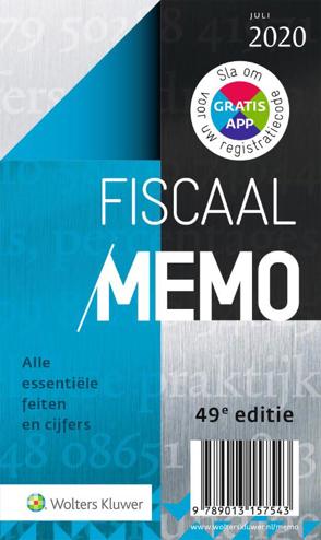 9789013157543 - Fiscaal Memo juli 2020