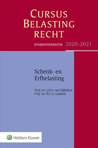 9789013157901 - Studenteneditie Cursus Belastingrecht Schenk- en Erfbelasting 2020-2021