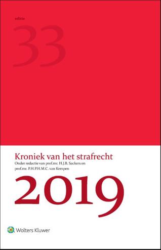 9789013158632 - Kroniek van het strafrecht 2019