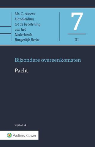 9789013159813 - Asser 7-III Pacht: Bijzondere overeenkomsten