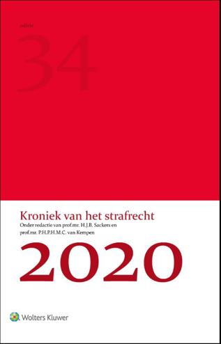 9789013164190 - Kroniek van het strafrecht 2020