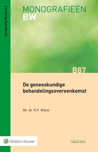 9789013164411 - De geneeskundige behandelingsovereenkomst