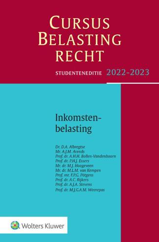 9789013168068 - Studenteneditie Cursus Belastingrecht Inkomstenbelasting 2022-2023