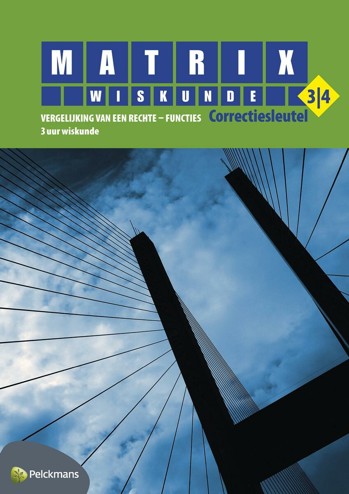 9789028970441 - Matrix wiskunde 3/4 vergelijking rechte -functies 3u corr.sl