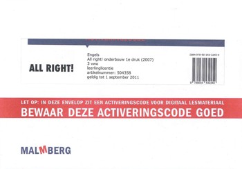 9789034532459 - All right! 3v leerlinglicentie