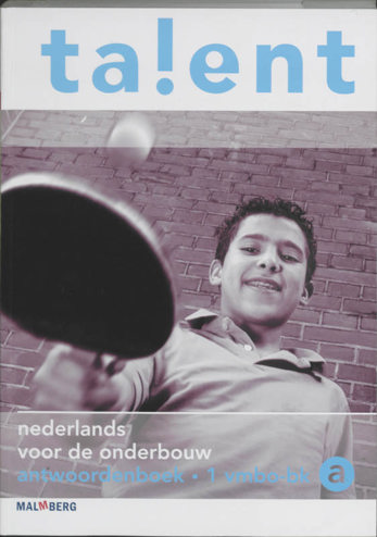 9789034545282 - Talent 1 vmbo-bk antwoordenboek