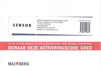 9789034548870 - Sensor 1 vmbo-b(k)/lwoo leerlinglicentie