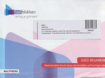 9789034597885 - Taalblokken 3 studentlicentie NE-DU 12 maanden (voucher)