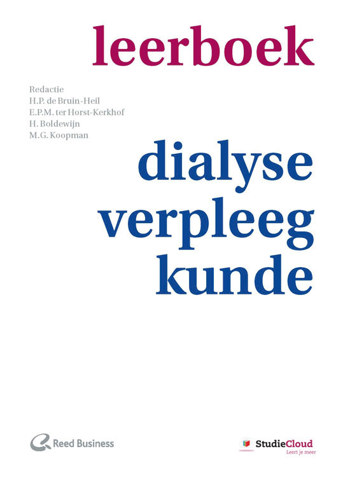 9789035234499 - Leerboek dialyseverpleegkunde
