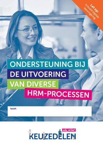 9789037266962 - Keuzedeel Ondersteuning bij de uitvoering van diverse hrm-processen combipakket