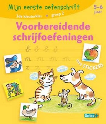 9789044710458 - Mijn eerste oefenschrift met stickers schrijven 5-6 jr
