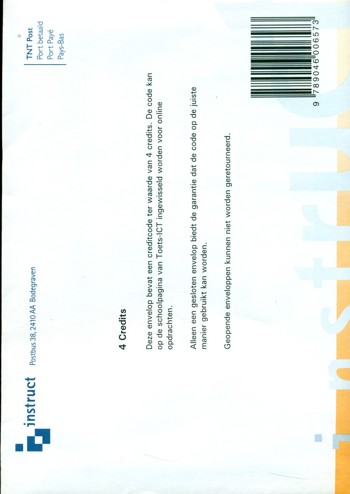 9789046006573 - Toets-ICT 4 credits t.b.v. opdrachten te bestellen door leerling