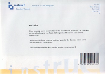 9789046006986 - Toets-ICT 6 credits t.b.v. opdrachten te bestellen door leerling