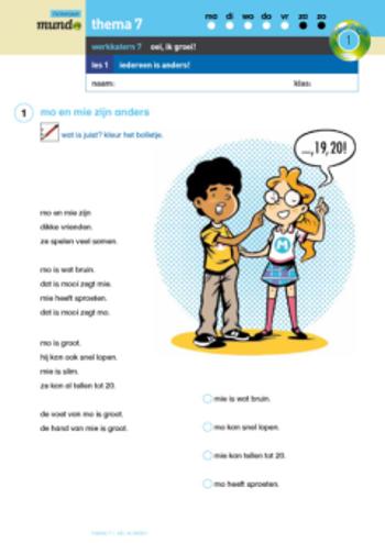 9789048611461 - Mundo 1 werkkatern 7 oei, ik groei!