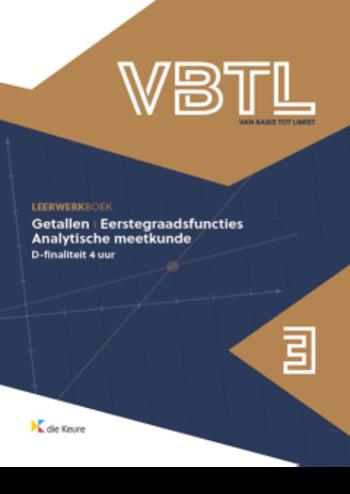 9789048640584 - VBTL 3 leerwerkboek getallen & analytische meetkunde D 4 uur
